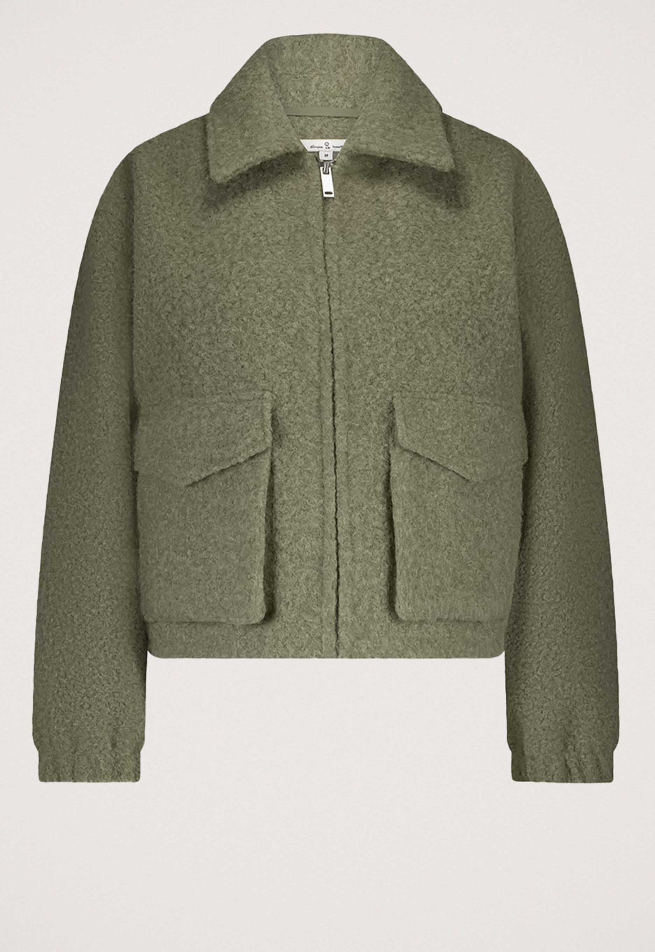 Cropped Textured Jacket | Zip Front | Utility Pockets | Modern Urban Style