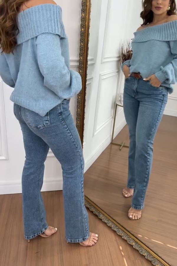 Off-the-Shoulder Knit Top