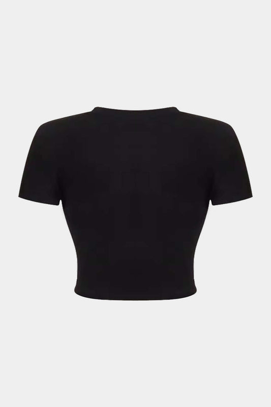 Corset Illusion Graphic Crop Top