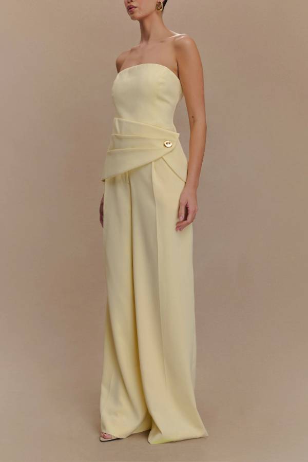 Strapless Suiting Top