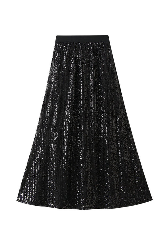 High-waist sequin mid-length hip-hugging skirt slimming skirt