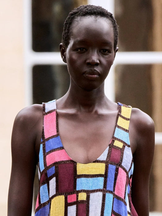 Patchwork Embroidered Maxi Dress