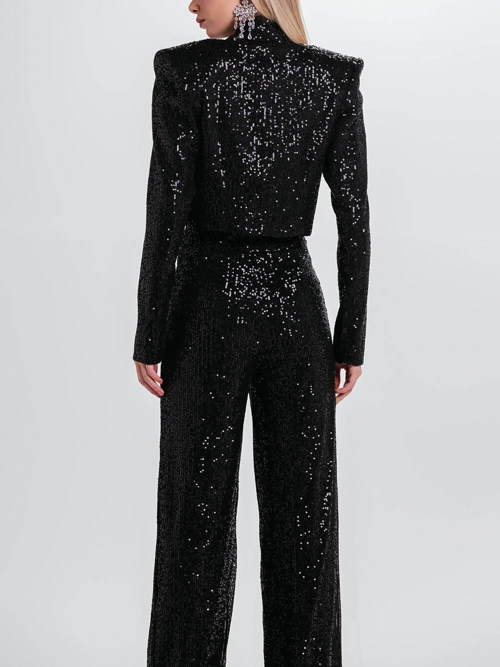 Classic Fashion Sequin High Waist Pocket Pants