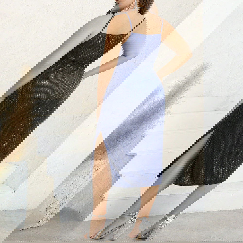 plus Size Graceful Sling Party Sequined Dress