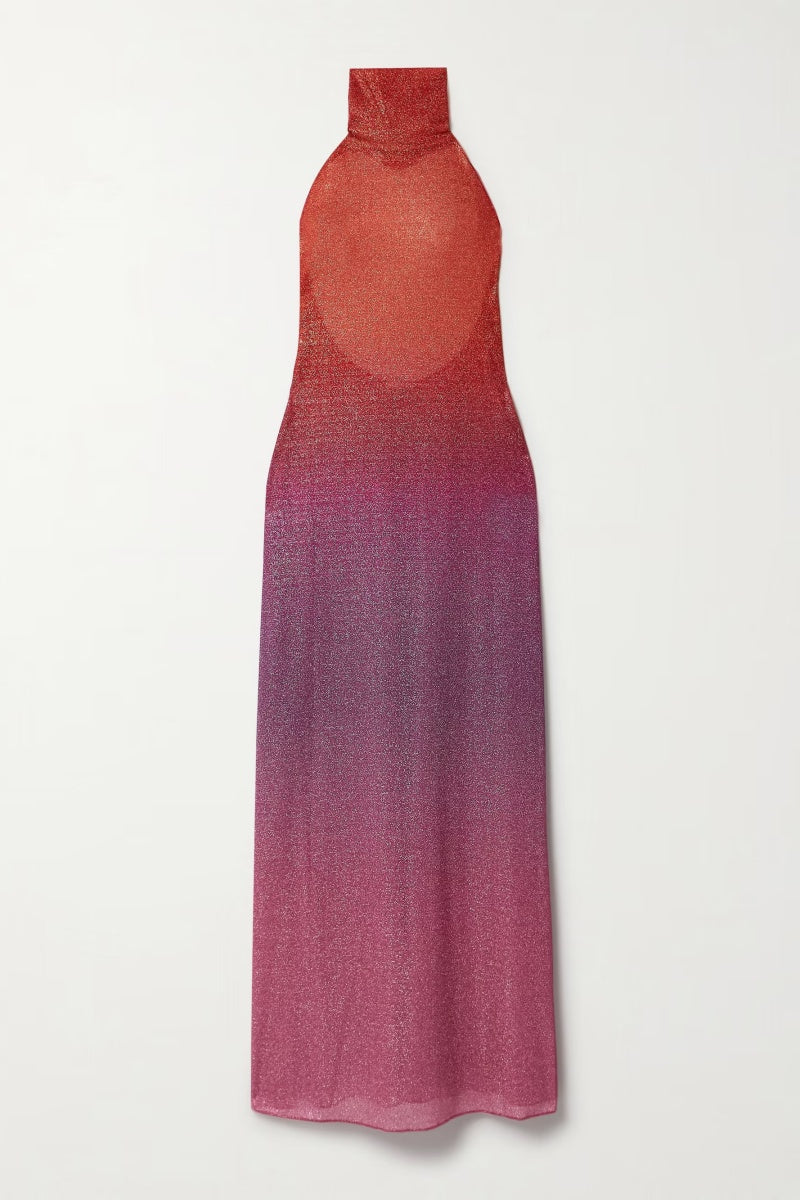 Oséree Orange Lumière Maxi Dress