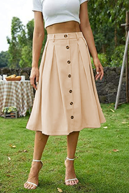 Falda informal con cintura en forma de botón, vestido de princesa, falda