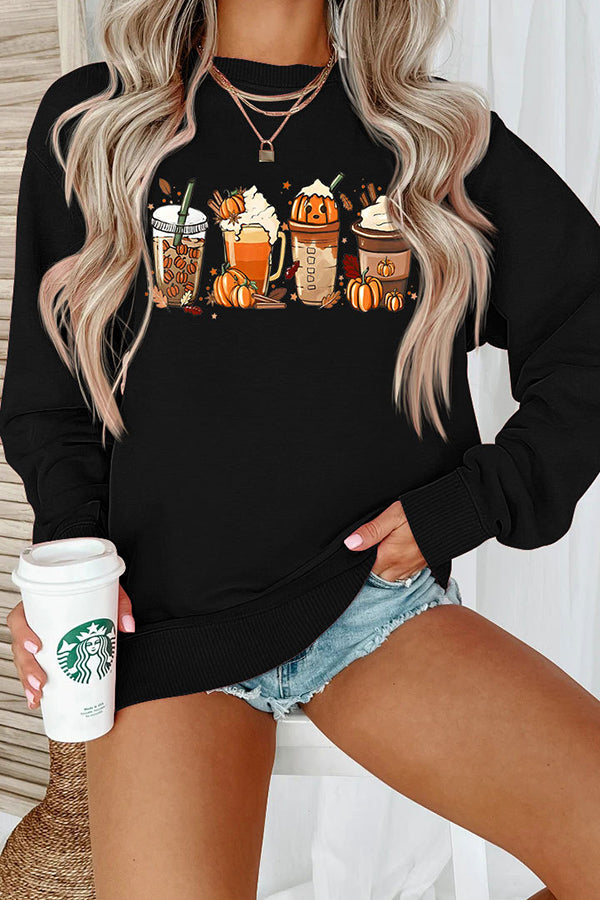 Halloween Creative Print Casual Long Sleeved Sweatshirt