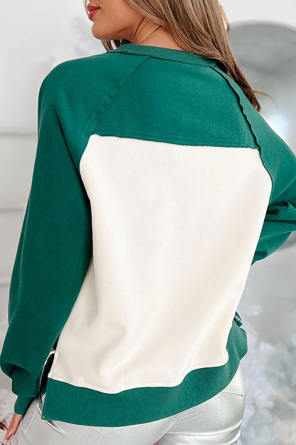 Sudadera de manga larga con lentejuelas y árbol de Navidad 