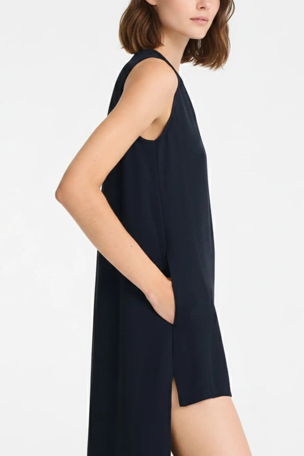 Solid Color Sleeveless Round Neck Casual Rompers