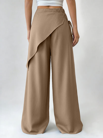 Daily Black Wrap Casual Pants