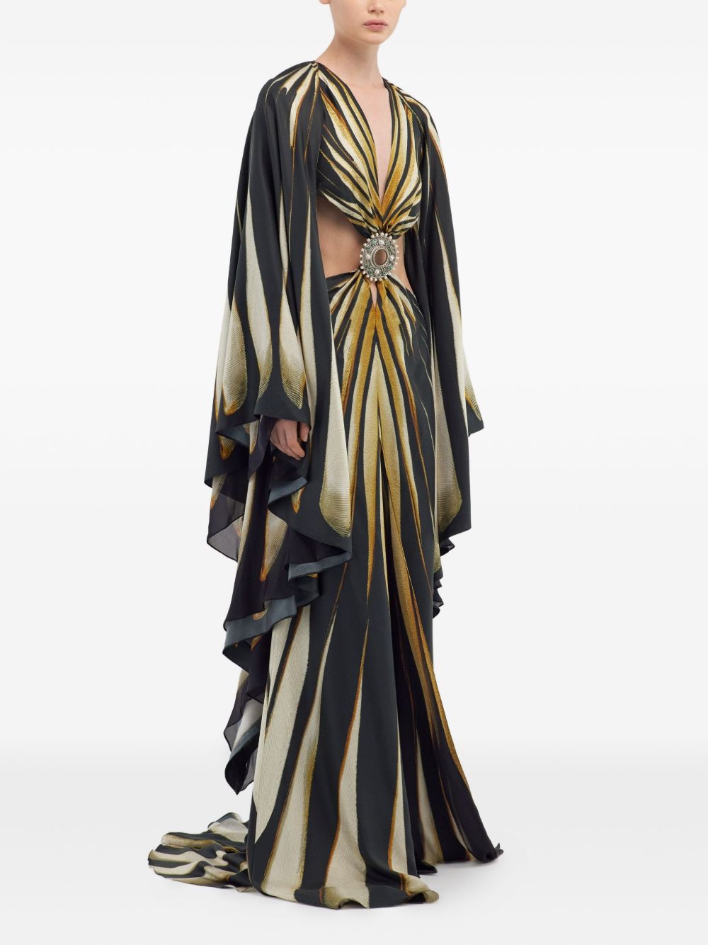 Cutout Printed Dress