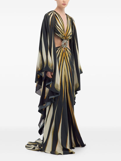 Cutout Printed Dress