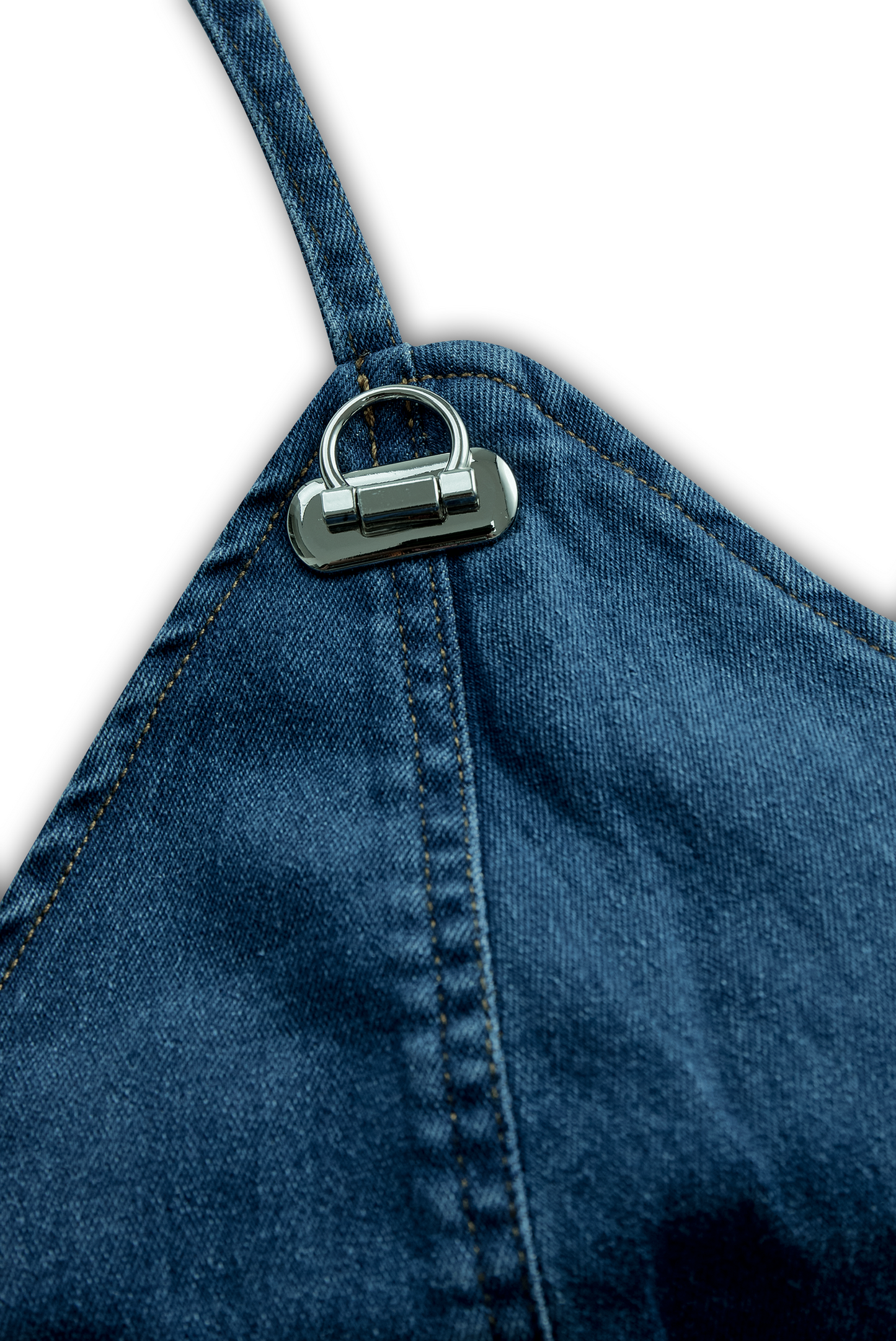 Vibrant Blue Halter Denim Mini Dress