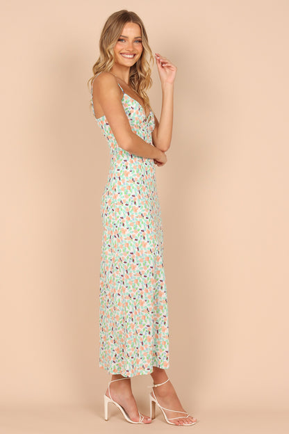 Chiffon Halter V Neck Dress