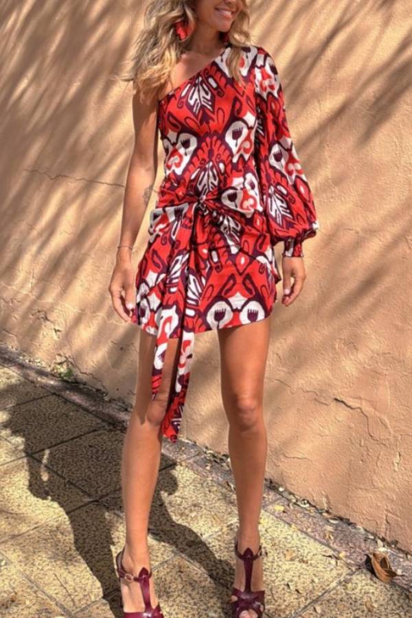 MAID coral short dress