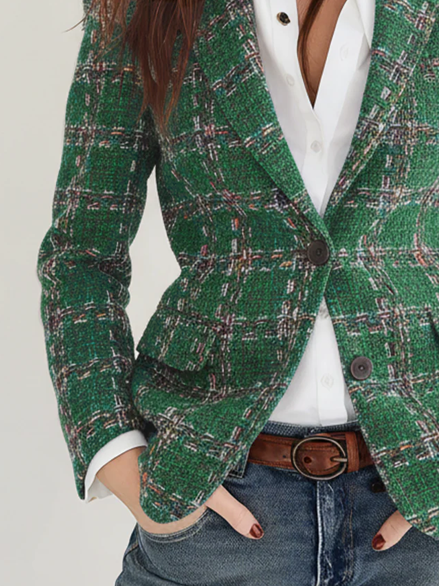 Vintage Plaid Blazer
