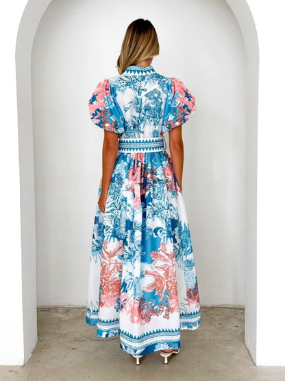 Positioning Tie Print Dress