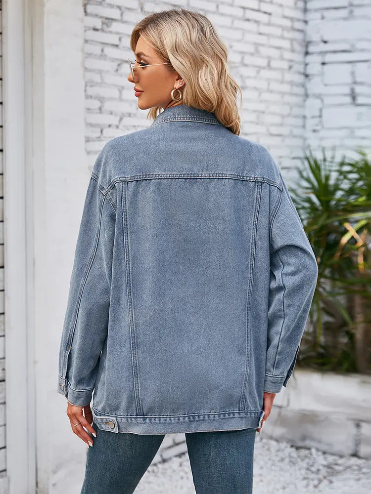 Women__ Fall Loose-Fit Denim Jacket