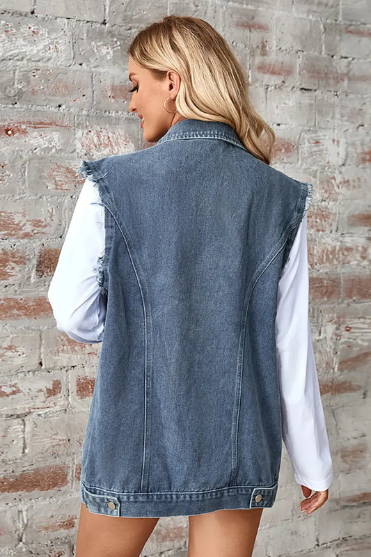 Women's Denim Sleeveless Vest