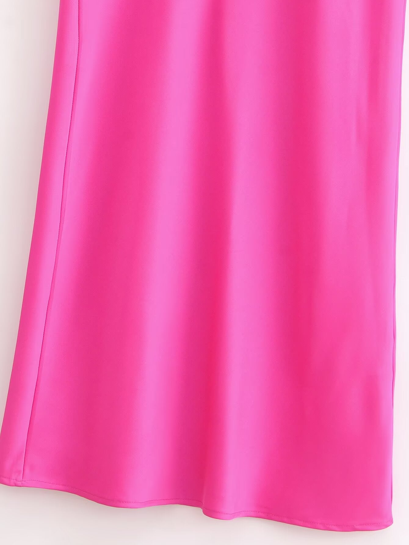 Asymmetric Silk Satin Texture Underwear Midi Halter Dress