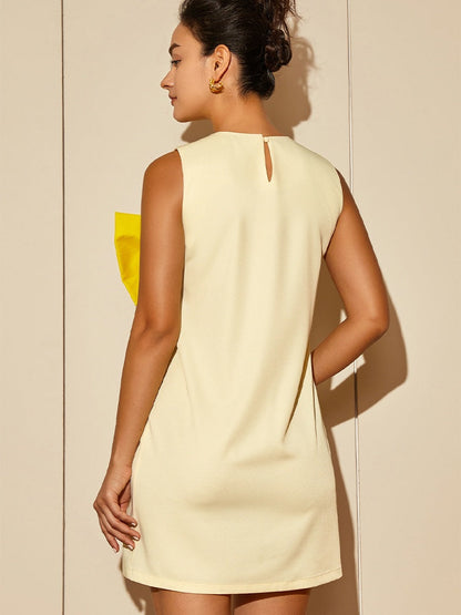 Playful  Bow-Tie Summer Midi Dress