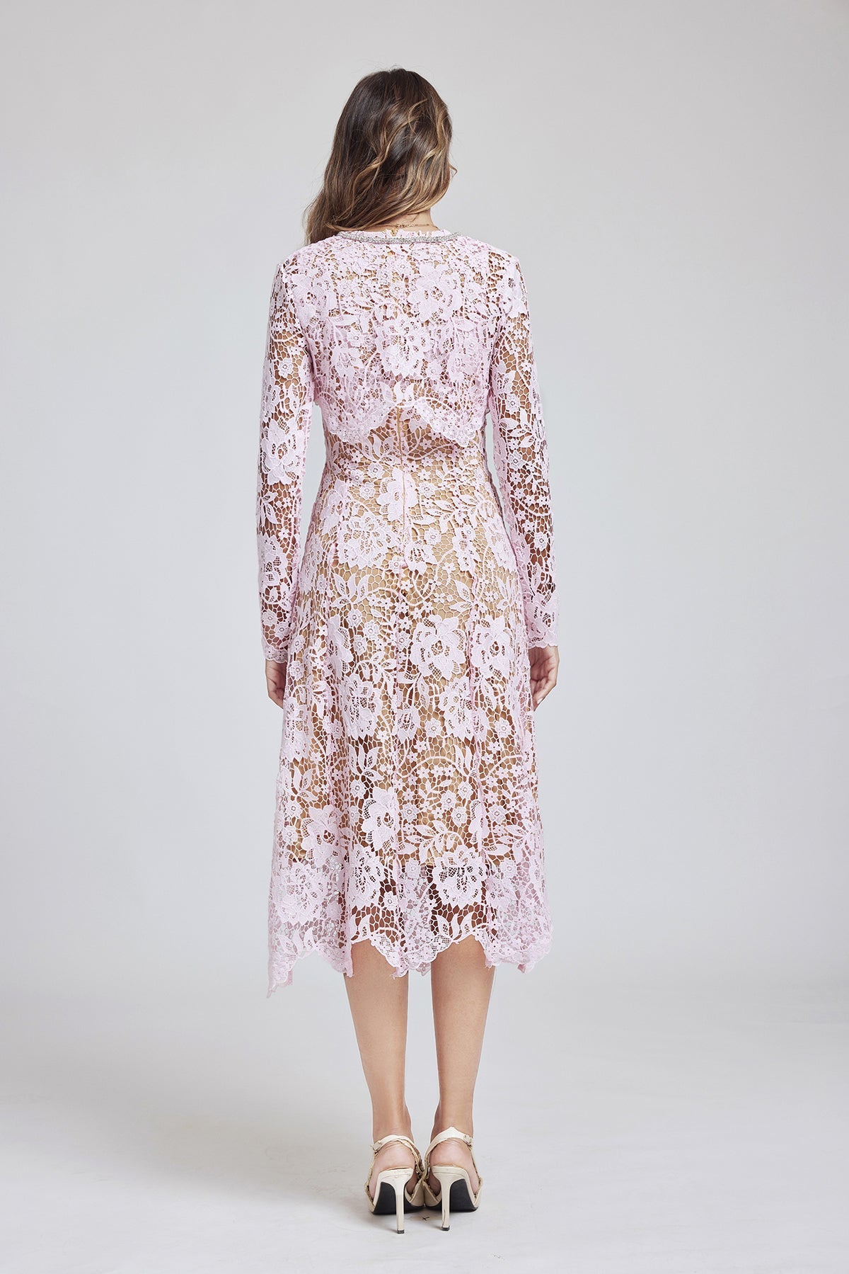 Lace Buckle Blouse DressTwo Piece Set