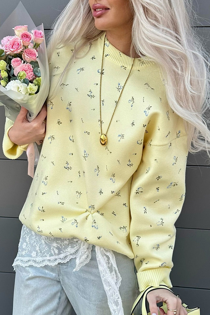 Fresh Spring Floral Knit Sweaters