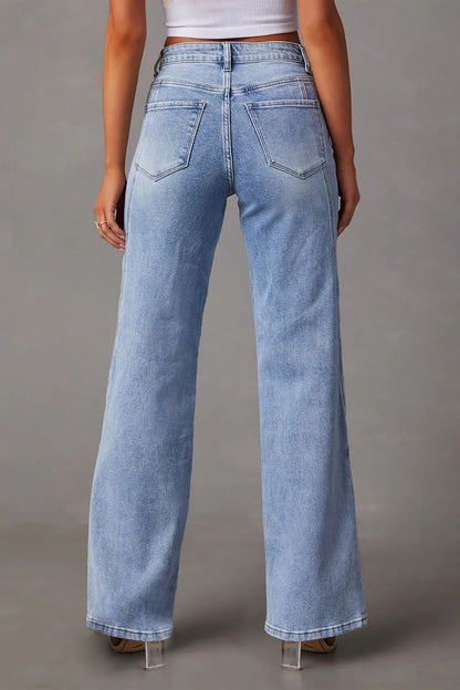 High-Waisted Wide Leg Jeans