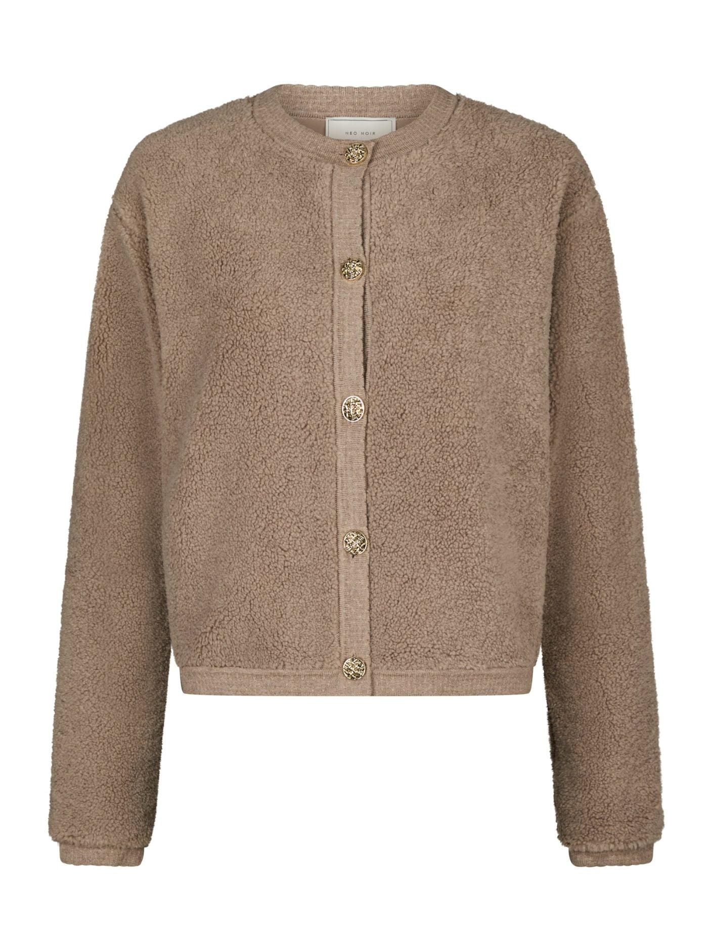 Maison Teddy Cardigan | Faux Shearling Texture | Button Front