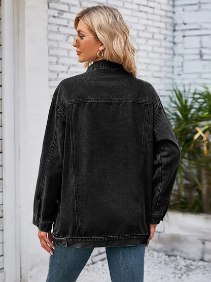 Women__ Fall Loose-Fit Denim Jacket