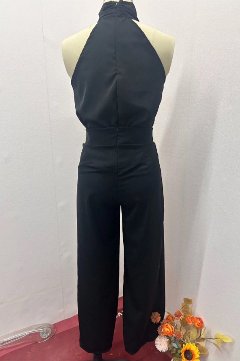 Sexy Street Solid Color Halter Sleeveless Two Pieces(No Belt)(3 Colors)