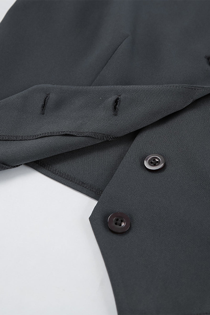 Casual Daily Buckle Ruched V Neck Sleeveless Two Pieces