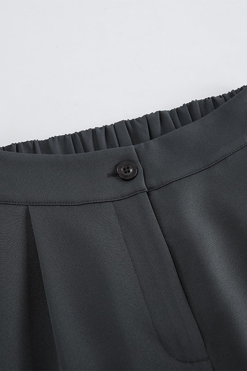 Casual Daily Buckle Ruched V Neck Sleeveless Two Pieces