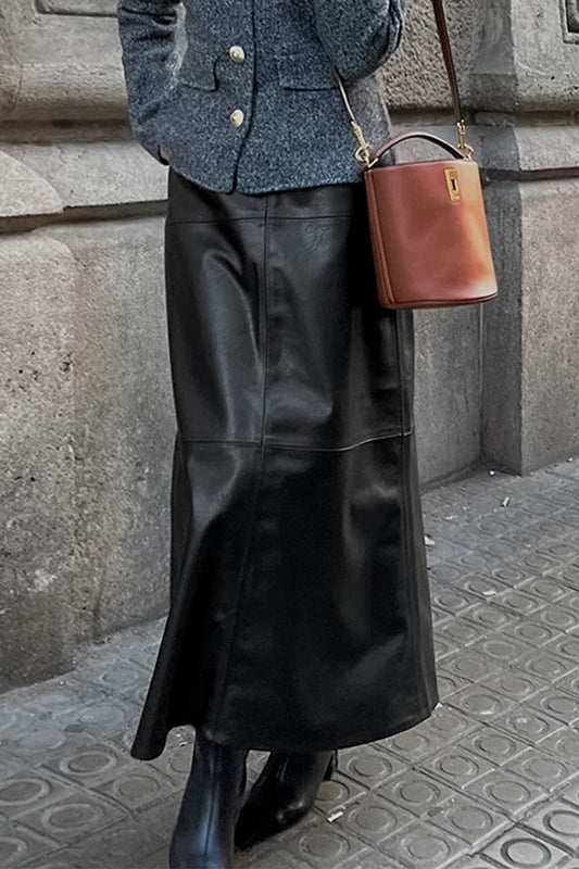 Elegant Patchwork Zipper Regular High Waist Bottoms