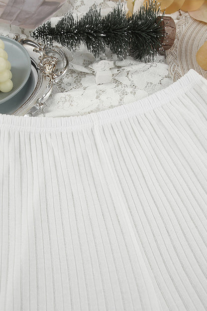 Casual Potholes U Neck Sleeveless Two Pieces