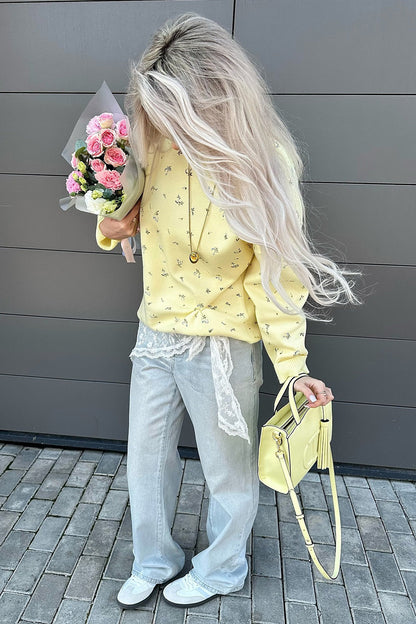 Fresh Spring Floral Knit Sweaters