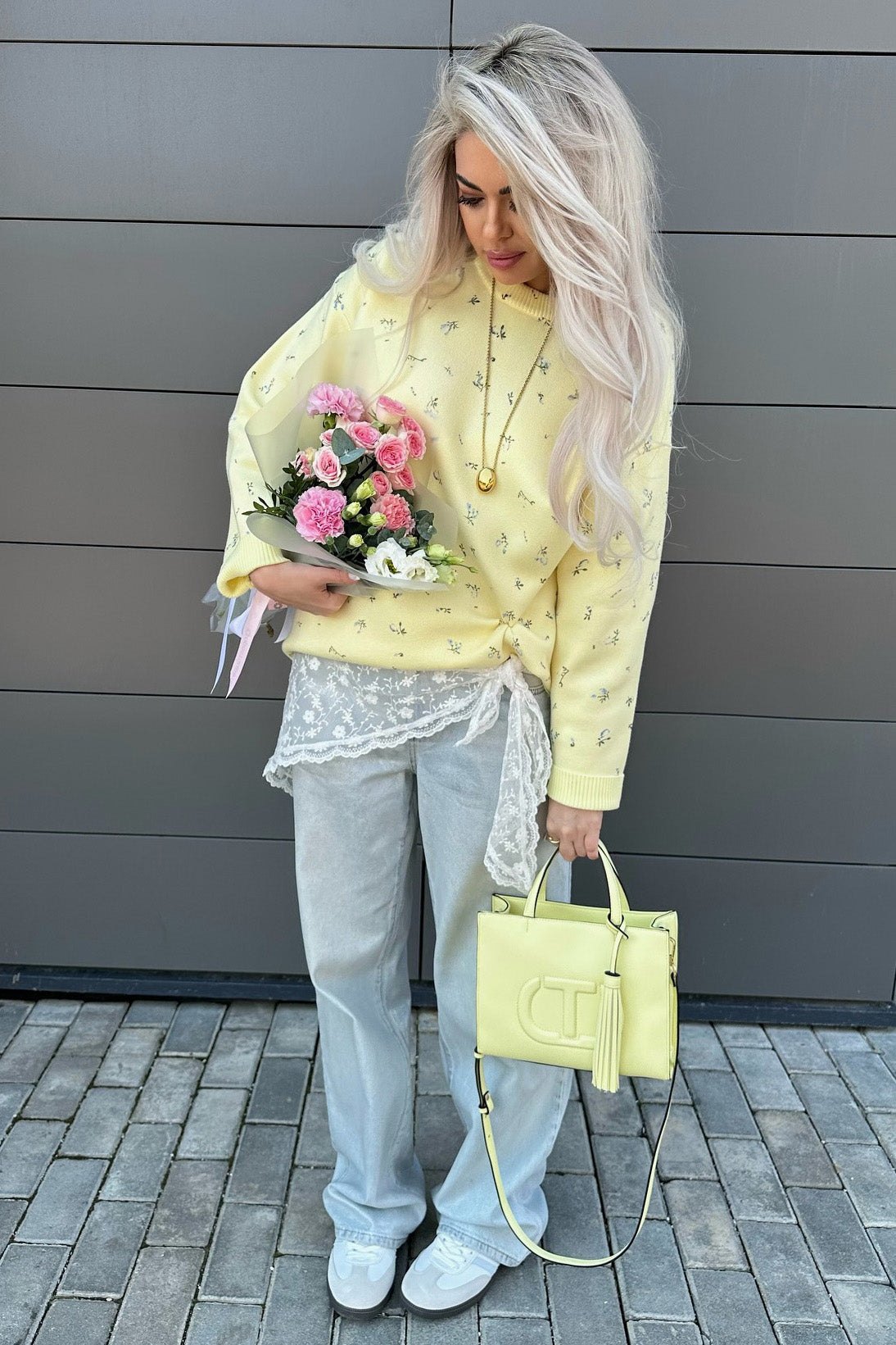 Fresh Spring Floral Knit Sweaters