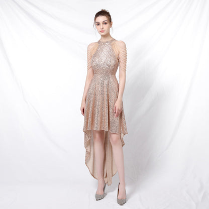 Corset L Sequin Sheath Car Model Room Show Host Performance Dress