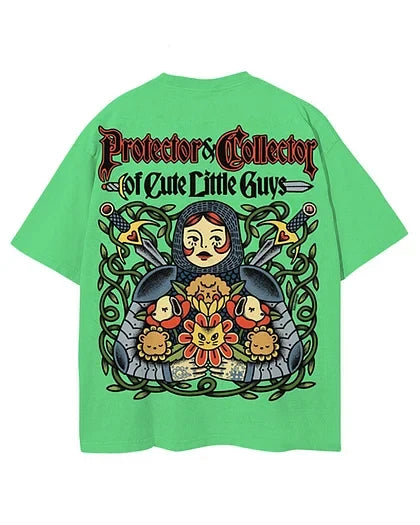 Cute Little Guys Print Short Sleeve T-Shirt