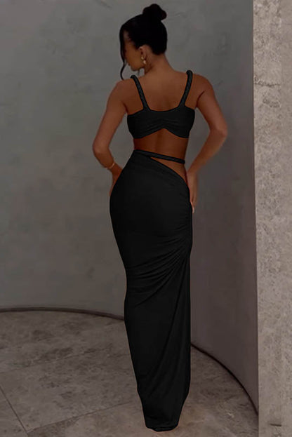 Sea Breeze Halter Bikini & Skirt Set