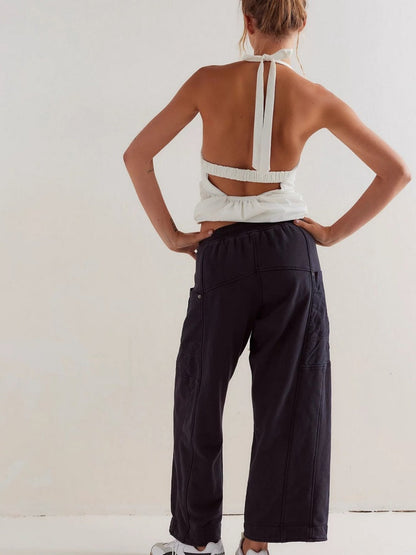 Cargo Pocket Drawstring Pants