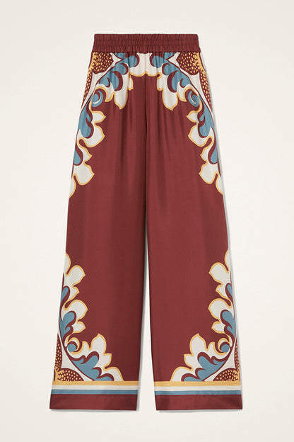 Pantalones anchos con bolsillo y cintura elástica con estampado único de Bohemian Dreams 