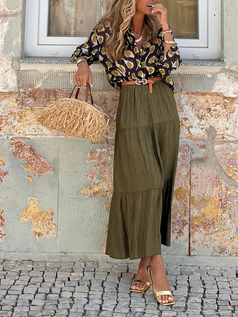 Fashion Casual Printed Shirt Top