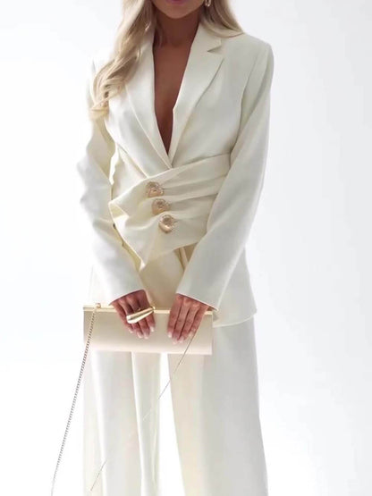 Unique Wrap-Style Blazer