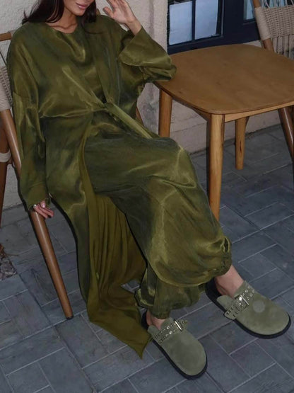 Casual Longline Cardigan-Style Top