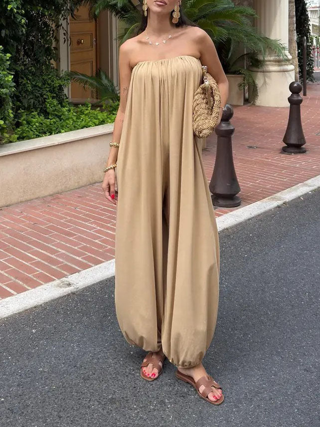 Casual Wrap Neck Fashionable Jumpsuit