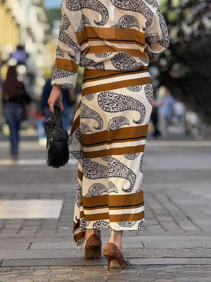 Unique Paisley Print Loose Shirt