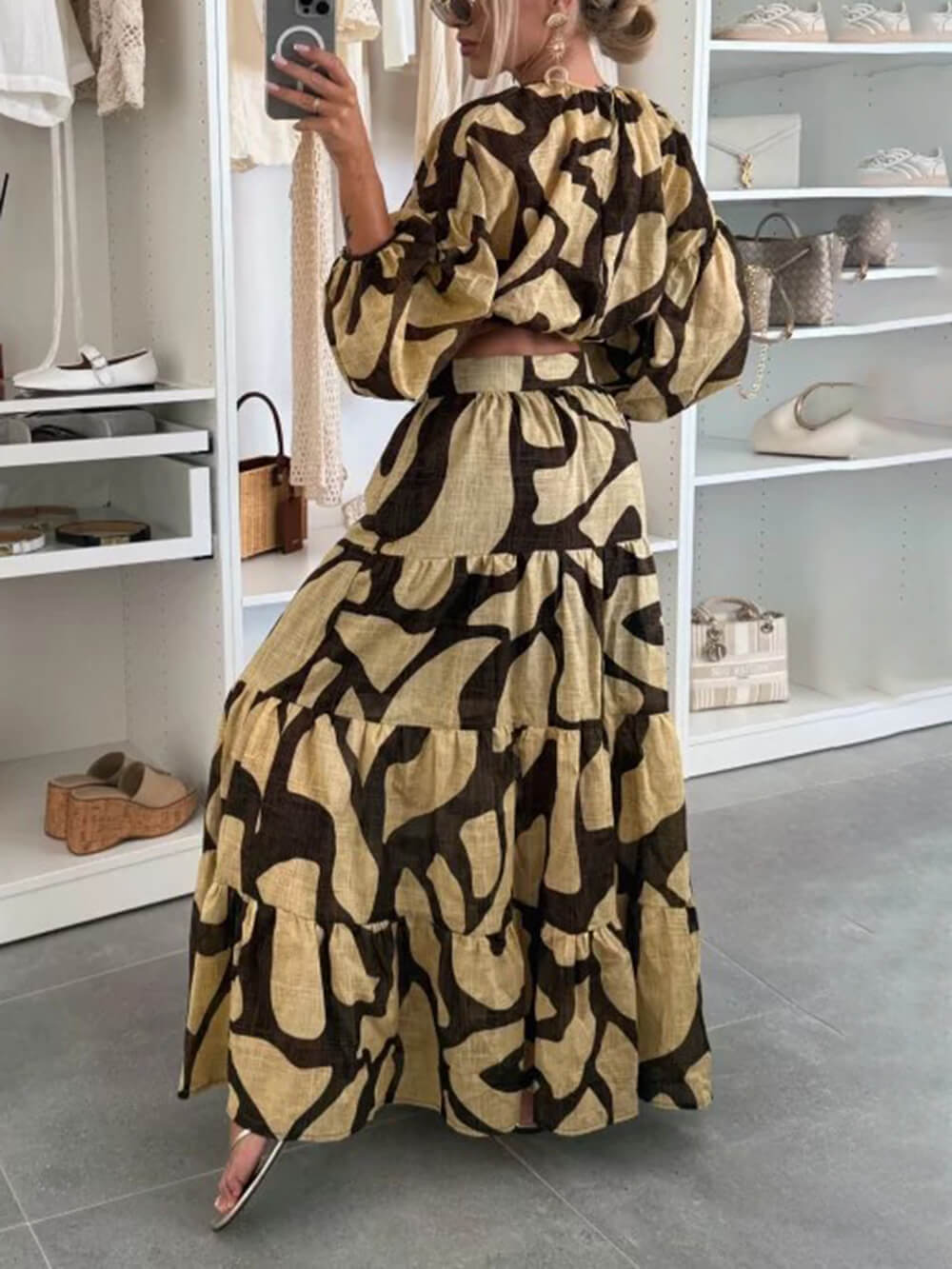 Breezy & Bold Printed Linen Cropped Shirt