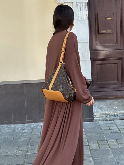 Casual Long Cardigan Long-Sleeved T-Shirt and High-Waisted Pants Three-Piece Set