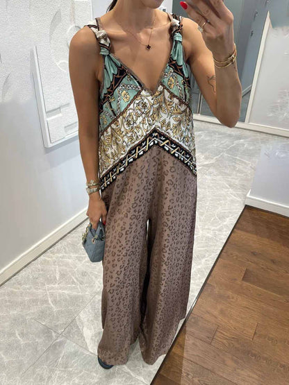 Exquisite Bohemian Print Jumpsuit